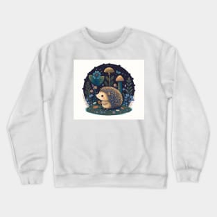 Hedgehog Fairy Tale Scene Crewneck Sweatshirt